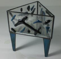 stained and leaded glass cancle holder