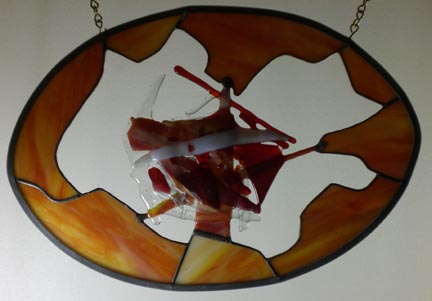 orange and red window
