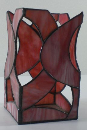 stained glass candle holder