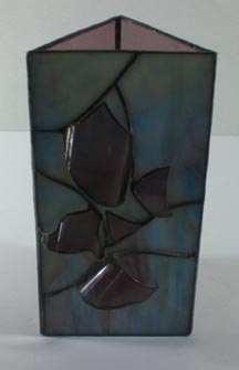 stained glass candle holder
